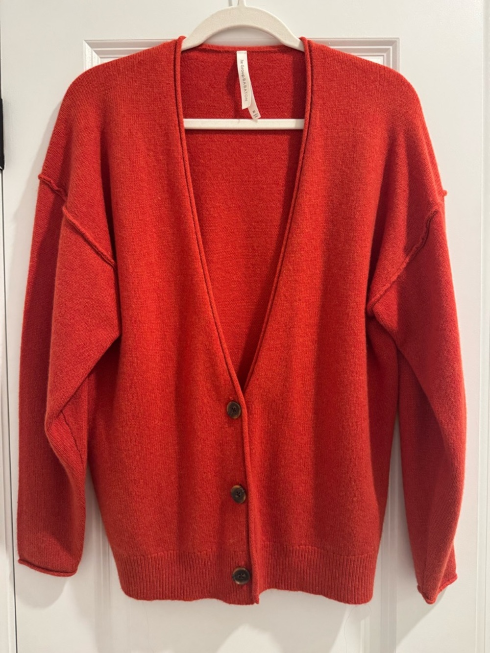 Babaton by Aritzia Rustic Orange Cashmere Cardigan